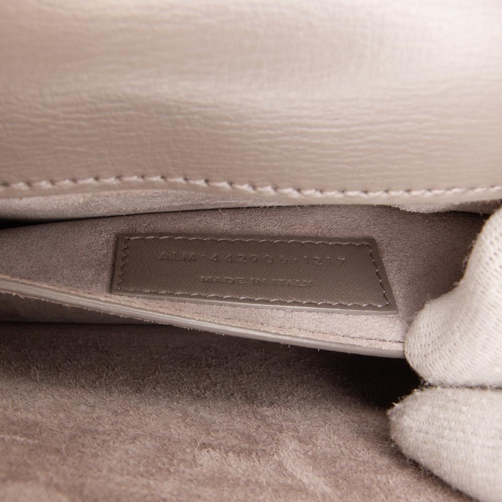 Saint Laurent B Saint Laurent Gray Calf Leather Medium Monogram Sunset Crossbody Italy