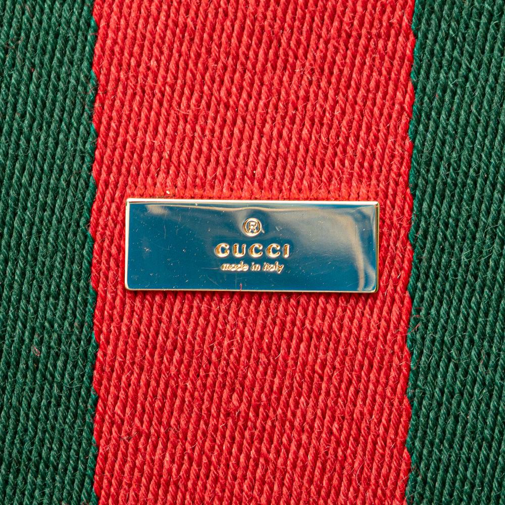 Gucci B Gucci Brown Light Brown Canvas Fabric Web Shoulder Bag Italy