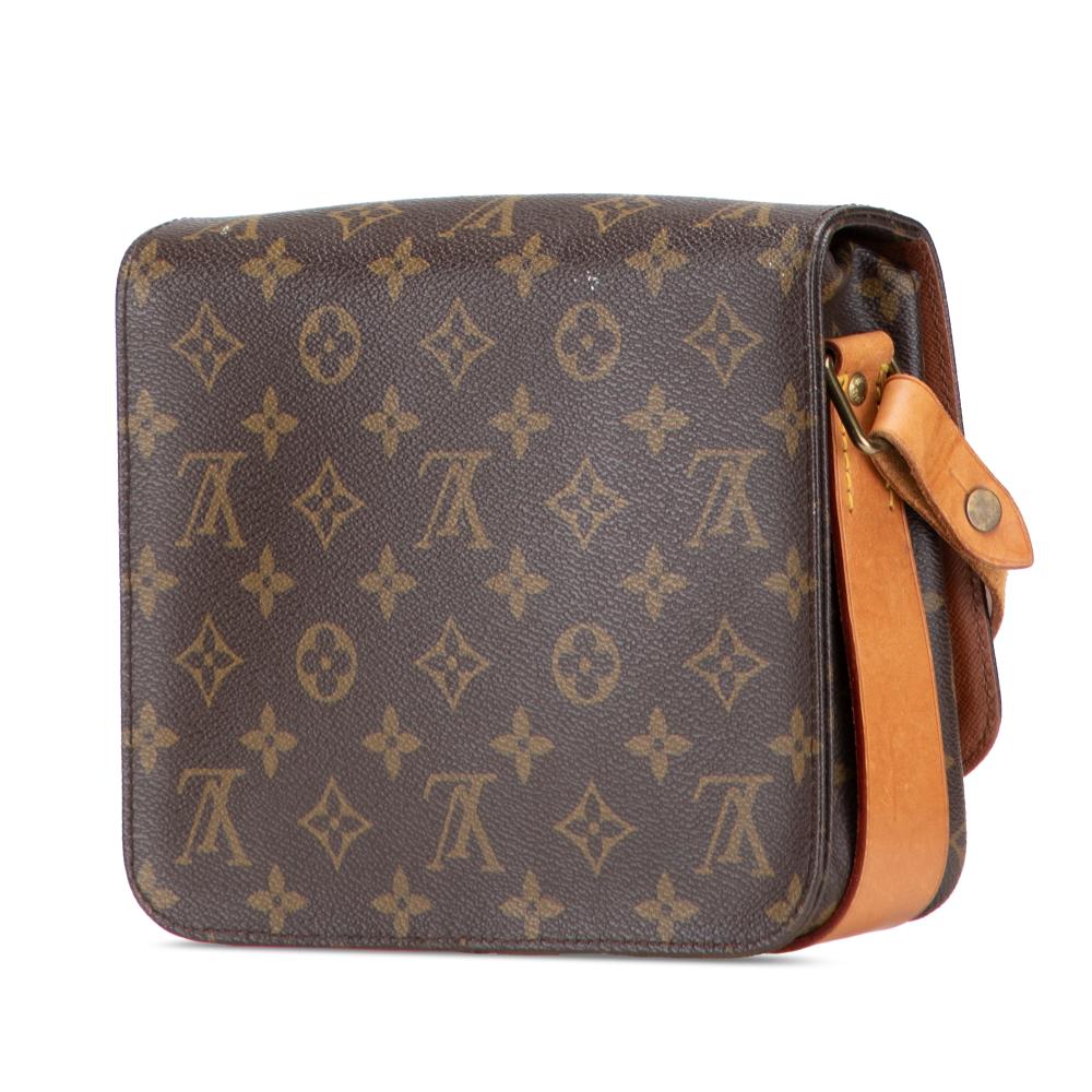 Louis Vuitton B Louis Vuitton Brown Monogram Canvas Canvas Monogram Cartouchiere MM France