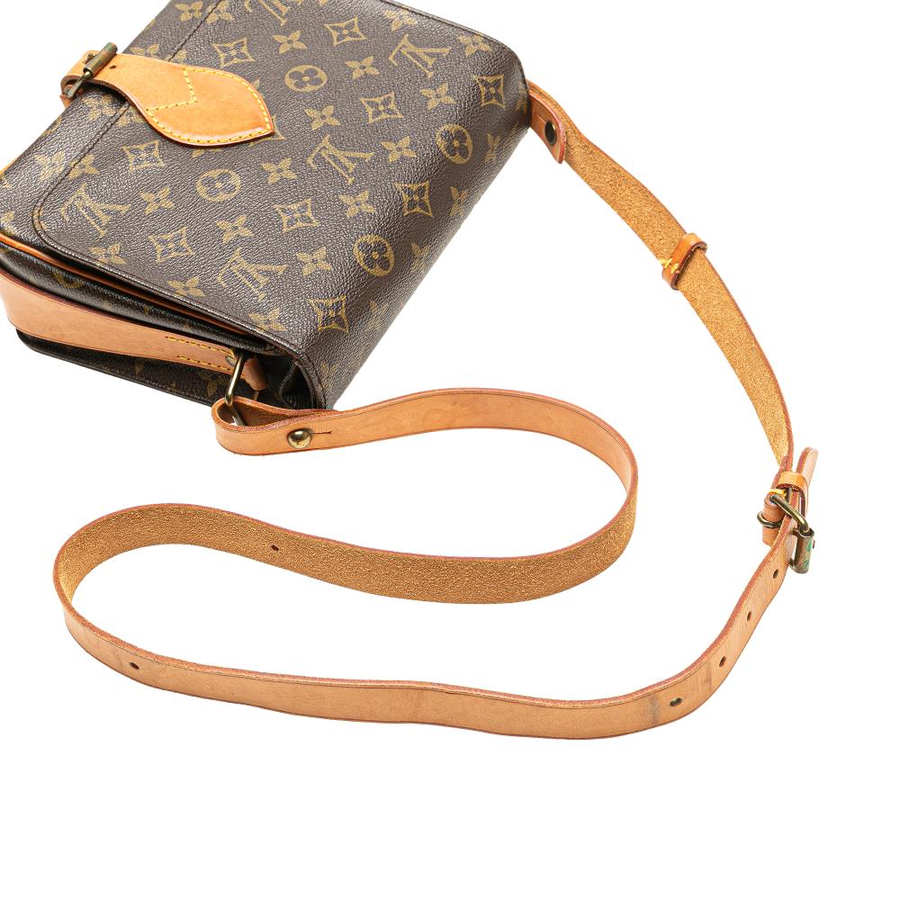 Louis Vuitton B Louis Vuitton Brown Monogram Canvas Canvas Monogram Cartouchiere MM France