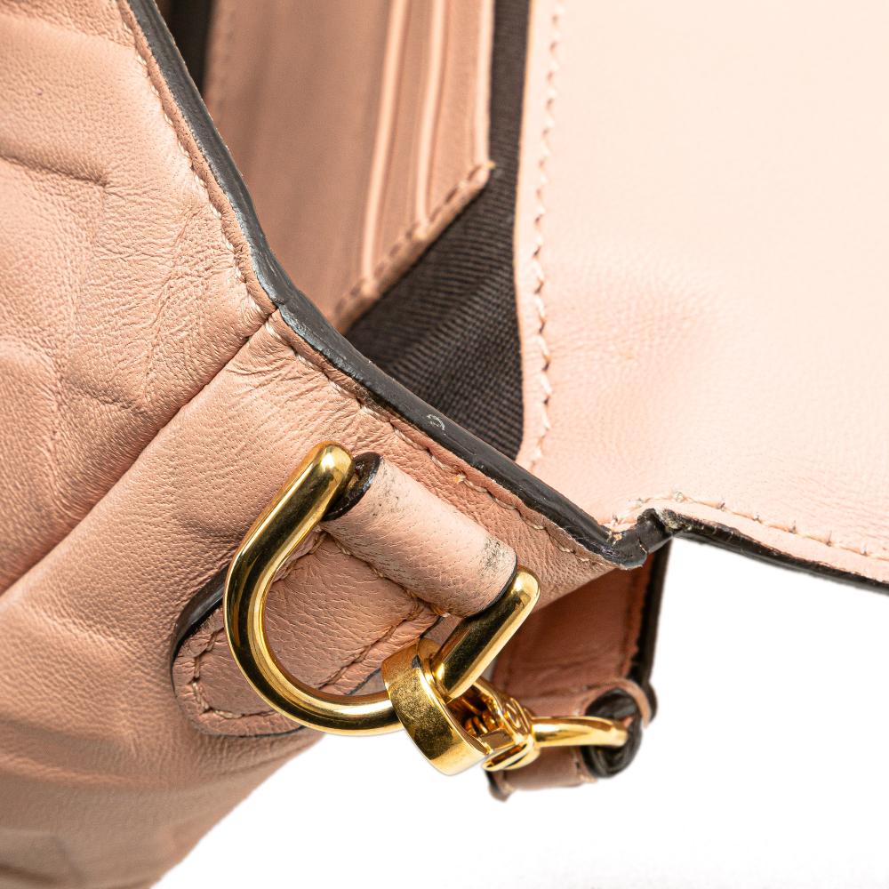 Fendi B Fendi Pink Light Pink Calf Leather Mini Zucca Embossed Baguette Satchel Italy