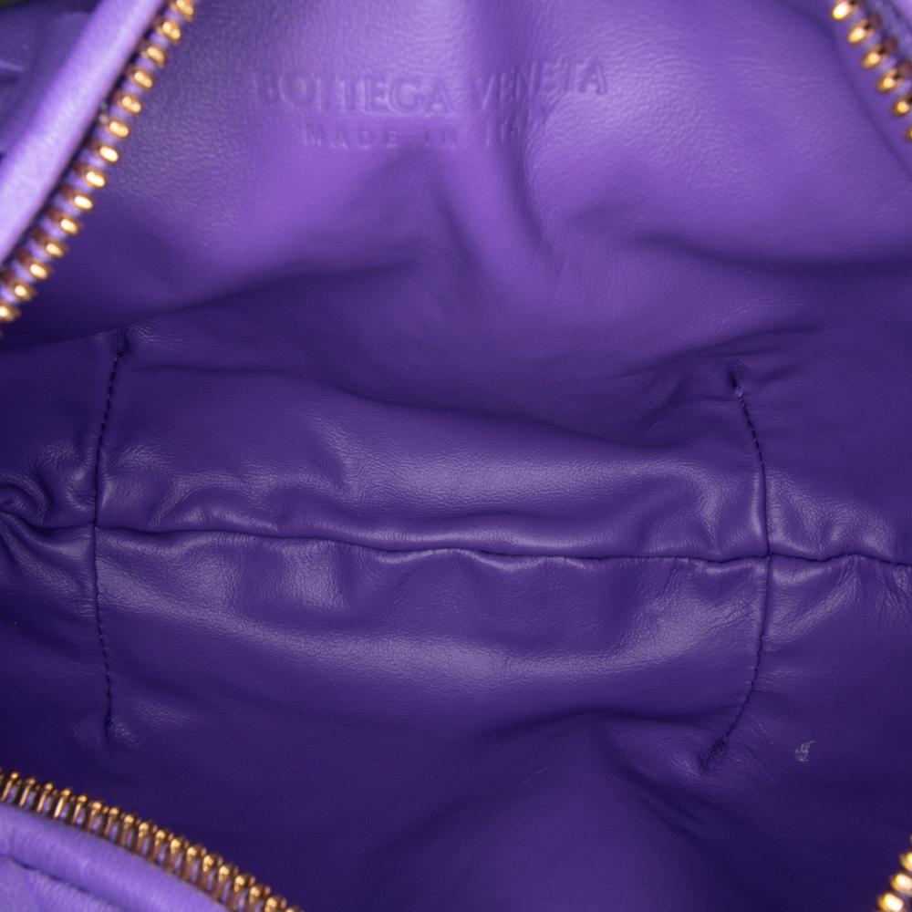 Bottega Veneta AB Bottega Veneta Purple Dark Purple Nappa Leather Leather Mini Nappa Intrecciato Jodie Italy