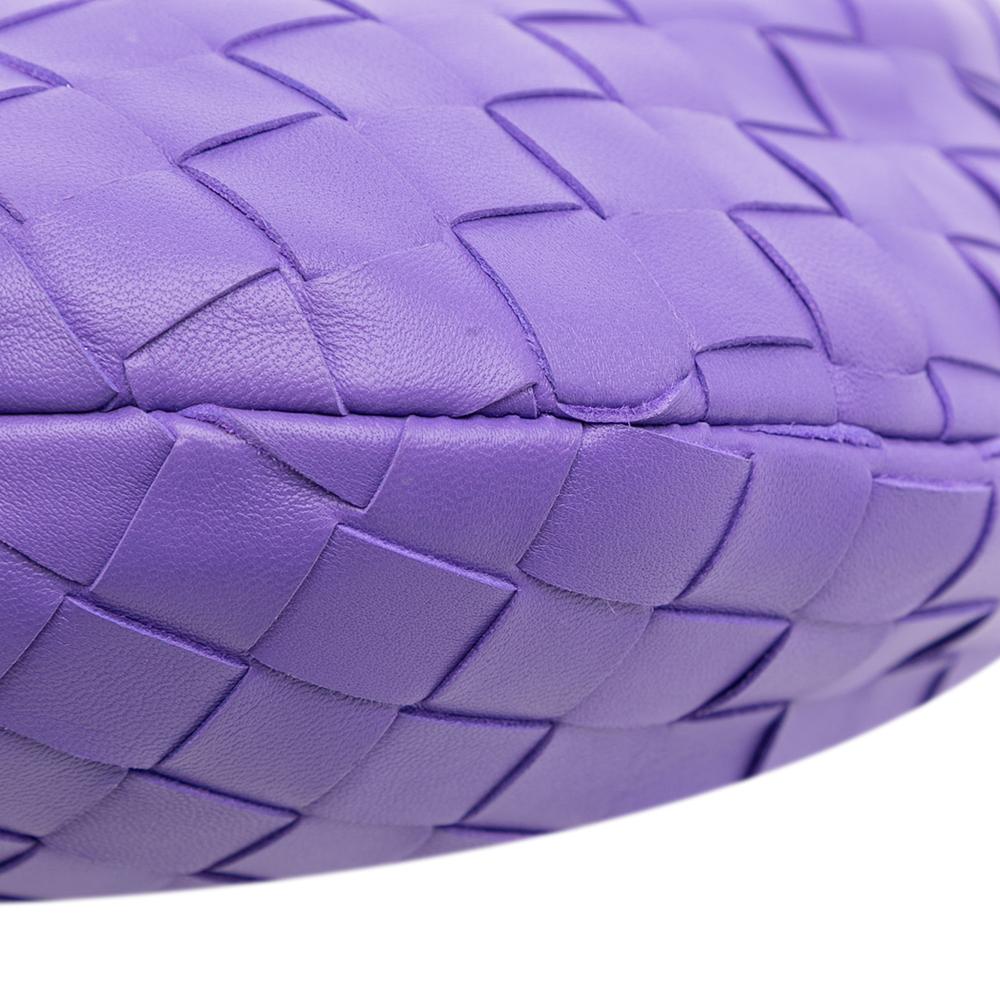 Bottega Veneta AB Bottega Veneta Purple Dark Purple Nappa Leather Leather Mini Nappa Intrecciato Jodie Italy