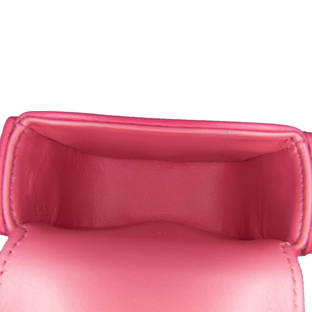 Celine B Celine Pink Calf Leather Mini Shiny skin Triomphe Crossbody Italy