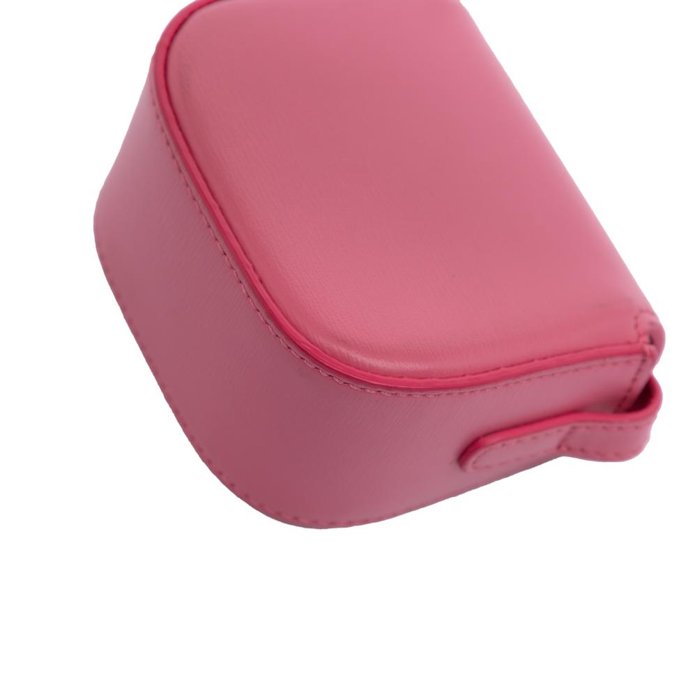 Celine B Celine Pink Calf Leather Mini Shiny skin Triomphe Crossbody Italy