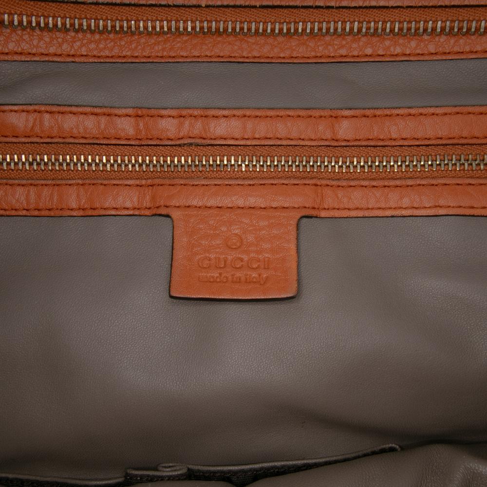 Gucci B Gucci Orange Calf Leather Lady Tassel Top Handle Bag Italy