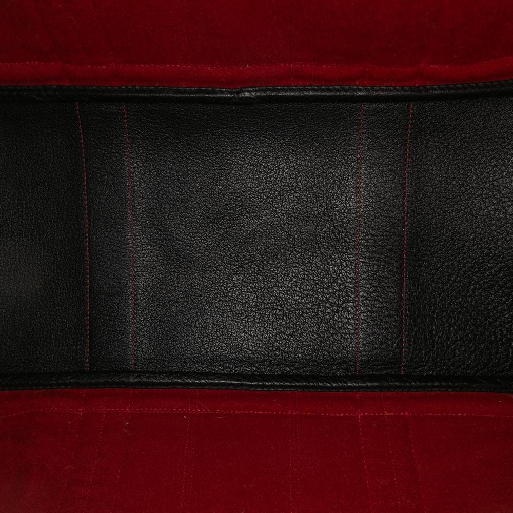 Hermès AB Hermès Red with Black Wool Fabric Ribbed and Negonda Garden Party Voyage 49 France