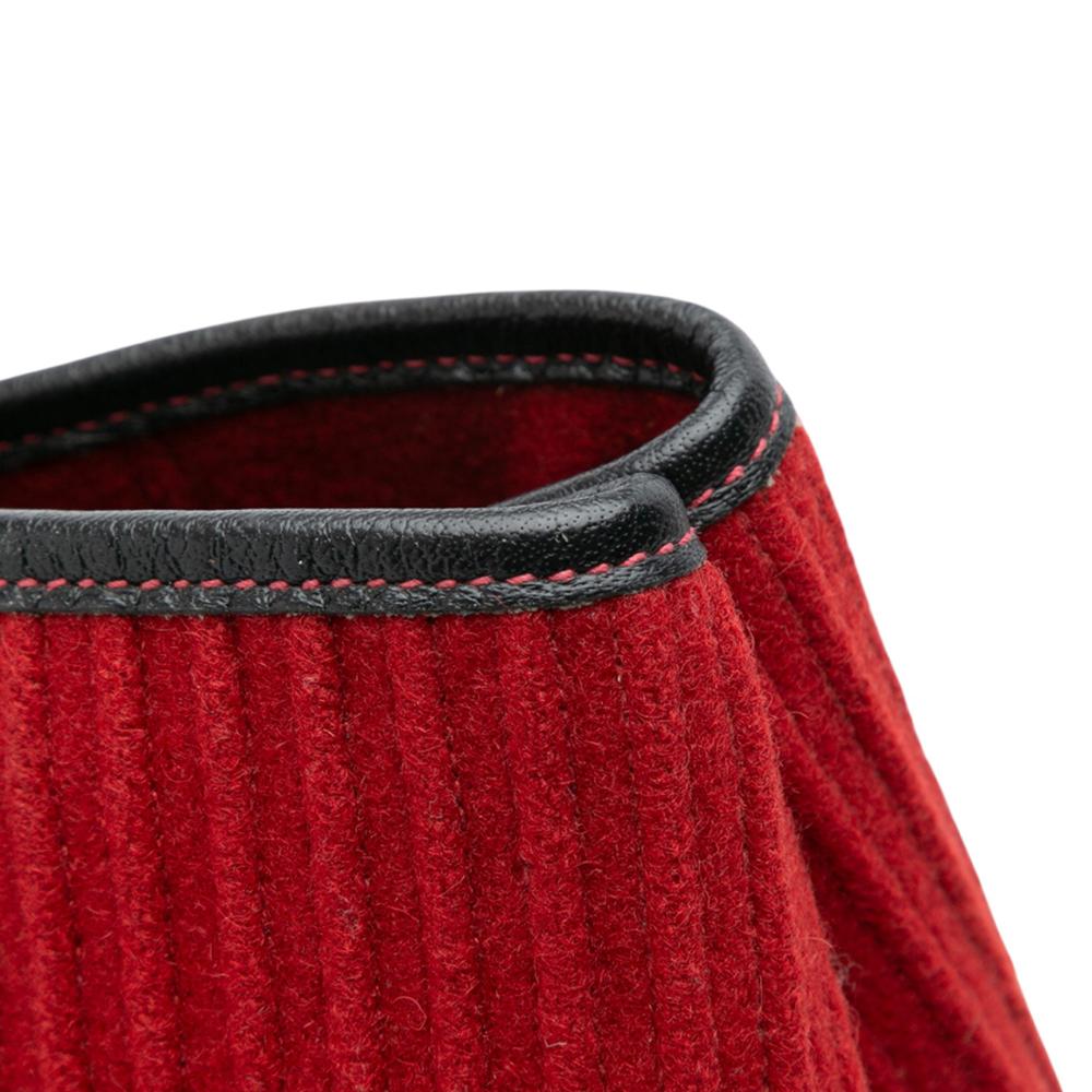 Hermès AB Hermès Red with Black Wool Fabric Ribbed and Negonda Garden Party Voyage 49 France