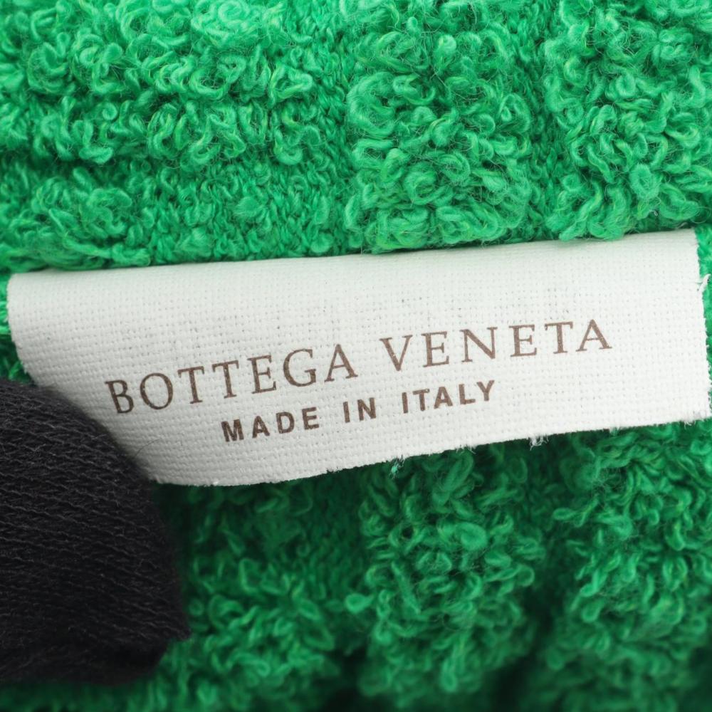 Bottega Veneta AB Bottega Veneta Green Cotton Fabric Terry Cloth Shopping Tote Italy