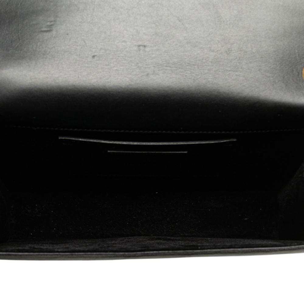 Saint Laurent B Saint Laurent Black Calf Leather Medium Smooth skin Classic Monogram Kate Tassel Crossbody Italy