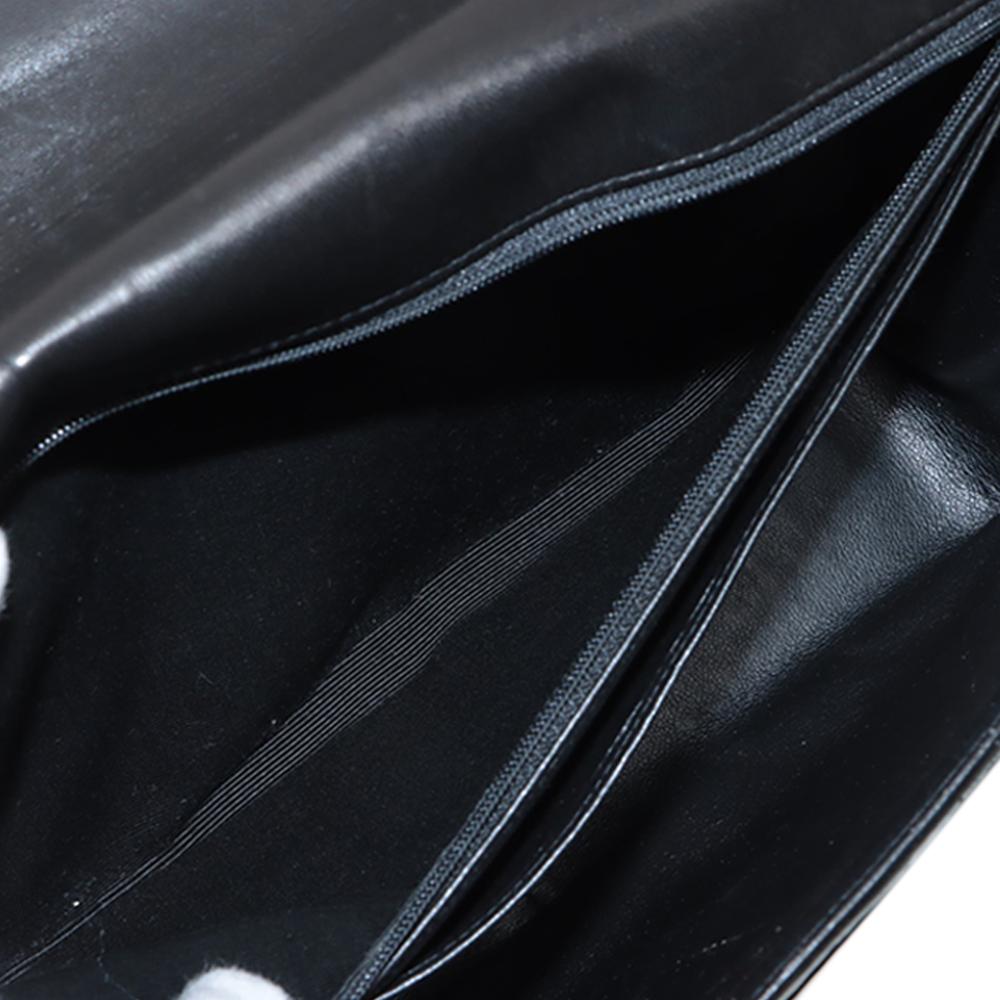 Chanel B Chanel Black Patent Leather Leather Jumbo Patent Vertical Quilt Mademoiselle Flap France