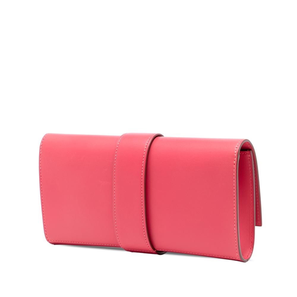 Hermès AB Hermès Pink Calf Leather Tadelakt Medor Clutch 23 France