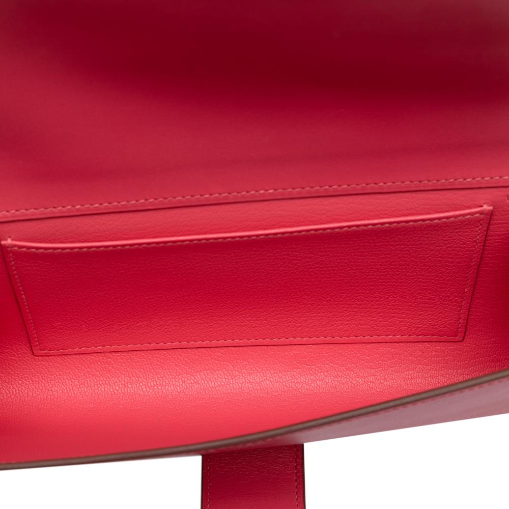 Hermès AB Hermès Pink Calf Leather Tadelakt Medor Clutch 23 France