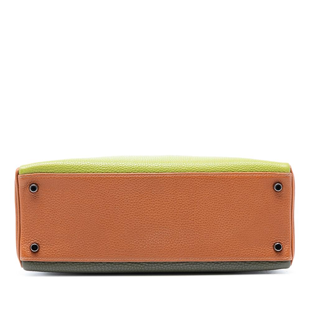 Hermès AB Hermès Green Light Green Calf Leather Tricolor Togo Kelly II Retourne 32 France