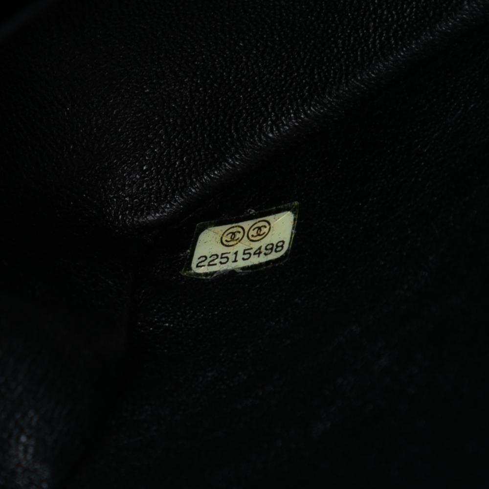 Chanel AB Chanel Black Lambskin Leather Leather Mini Square Classic Lambskin Single Flap France