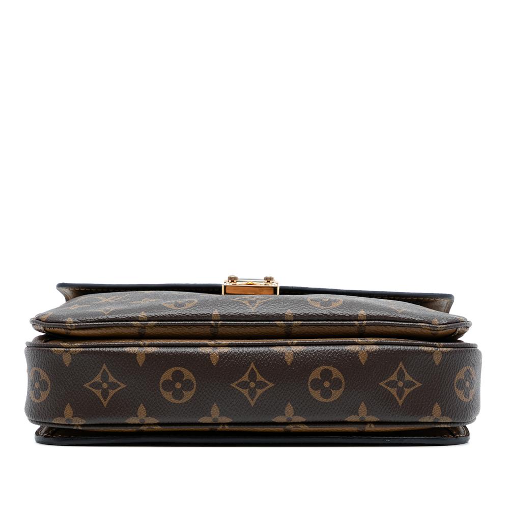 Louis Vuitton AB Louis Vuitton Brown Monogram Canvas Fabric Monogram Reverse Pochette Metis Italy