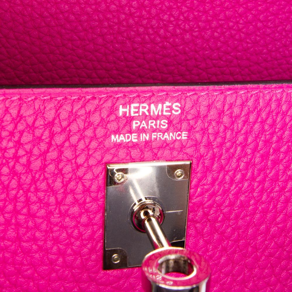 Hermès AB Hermès Pink Calf Leather Togo Kelly II Retourne 25 France