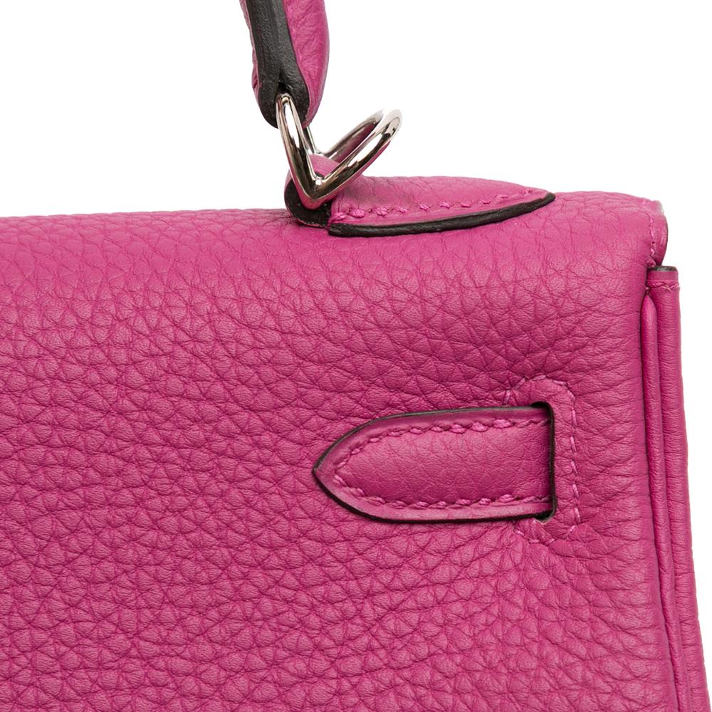 Hermès AB Hermès Pink Calf Leather Togo Kelly II Retourne 25 France