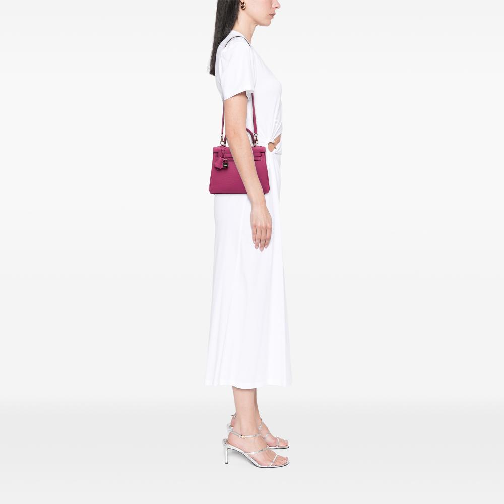 Hermès AB Hermès Pink Calf Leather Togo Kelly II Retourne 25 France