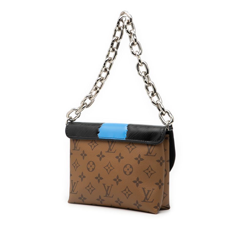 Louis Vuitton Brown Monogram Reverse and Epi Printed Kabuki Masks Pochette France