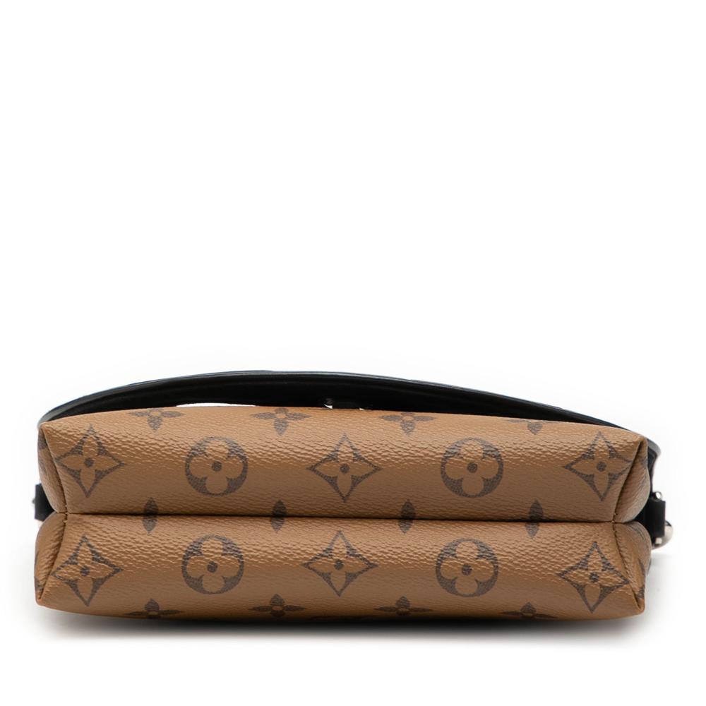 Louis Vuitton Brown Monogram Reverse and Epi Printed Kabuki Masks Pochette France