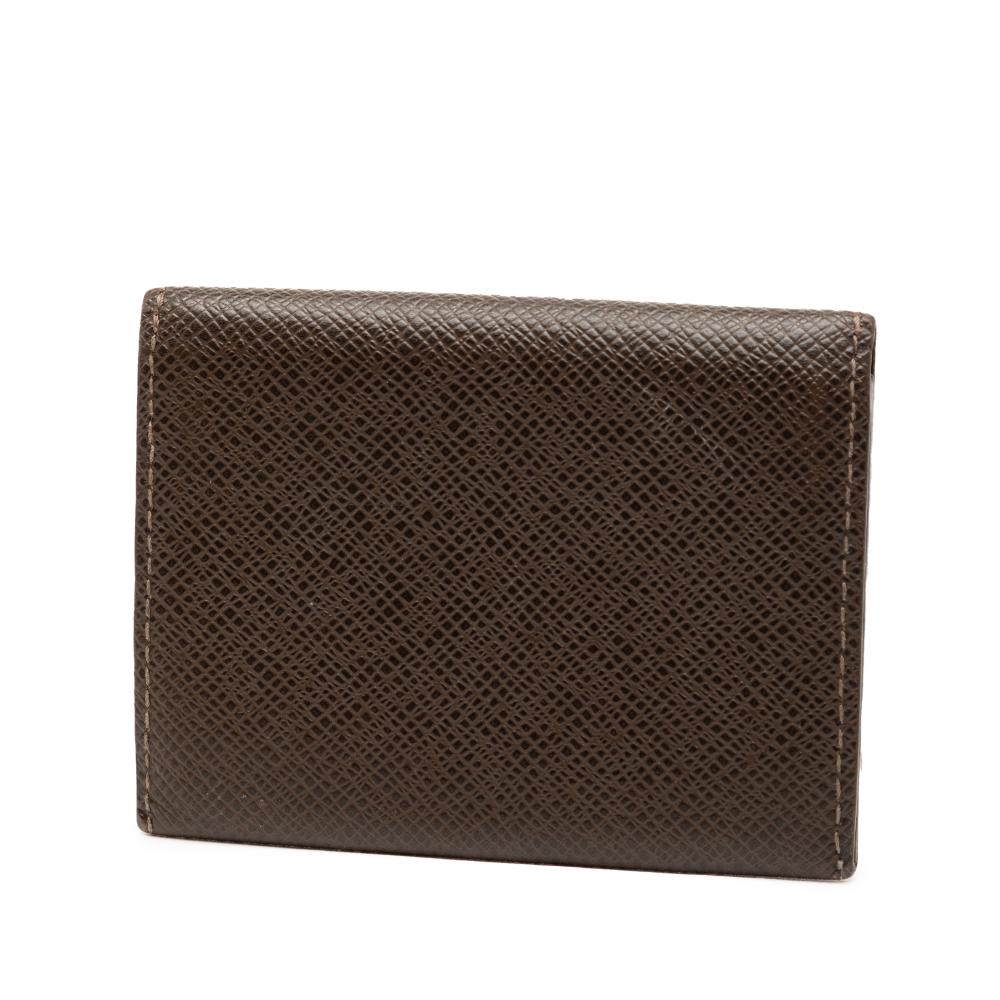 Louis Vuitton AB Louis Vuitton Brown Dark Brown Taiga Leather Leather Taiga Business Card Holder Spain