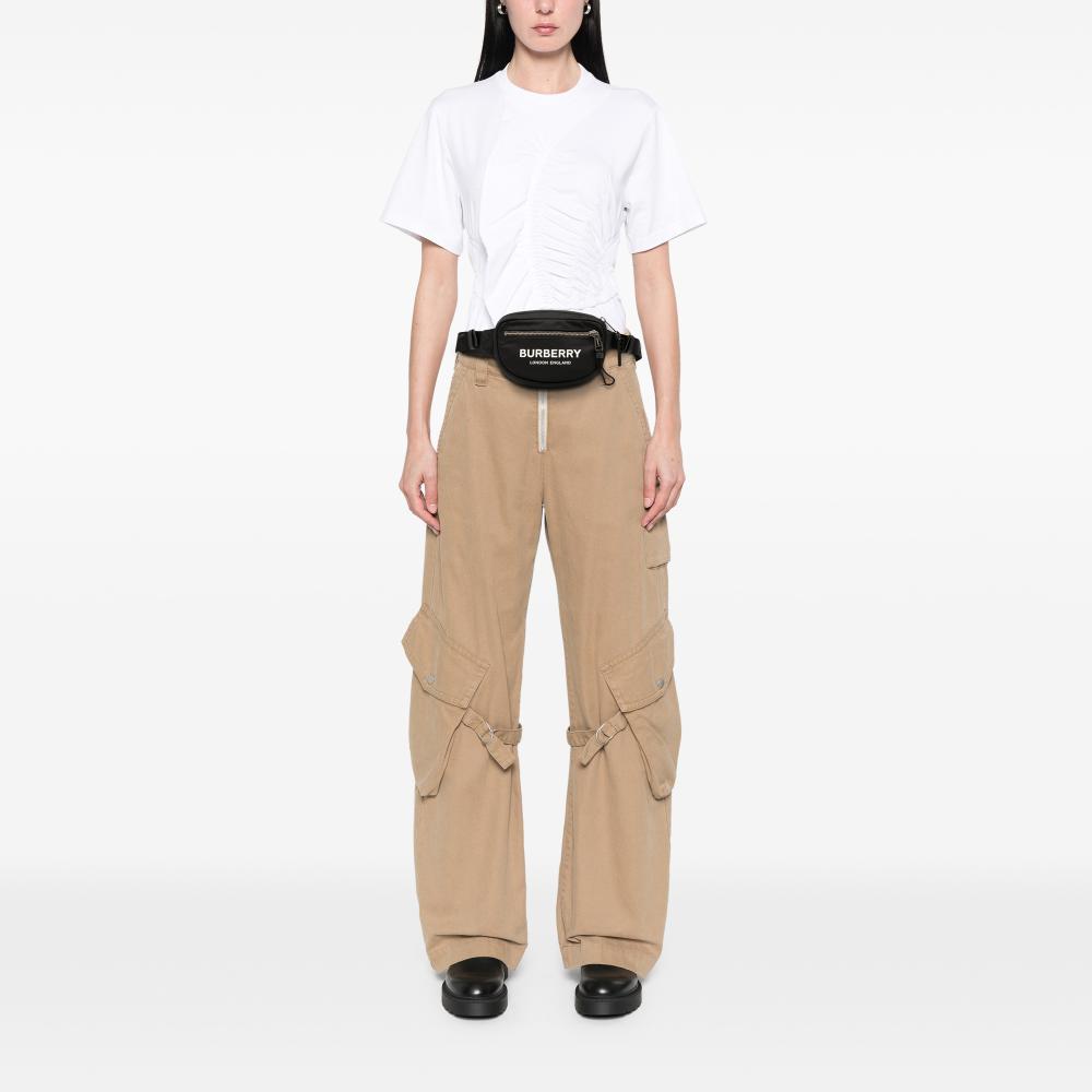 Burberry B Burberry Black Nylon Fabric Logo Cannon Belt Bag China