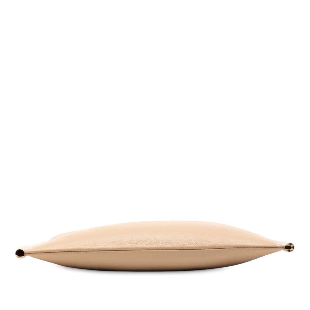 Chloé AB Chloé Brown Beige Calf Leather Mini Roy Clutch Spain