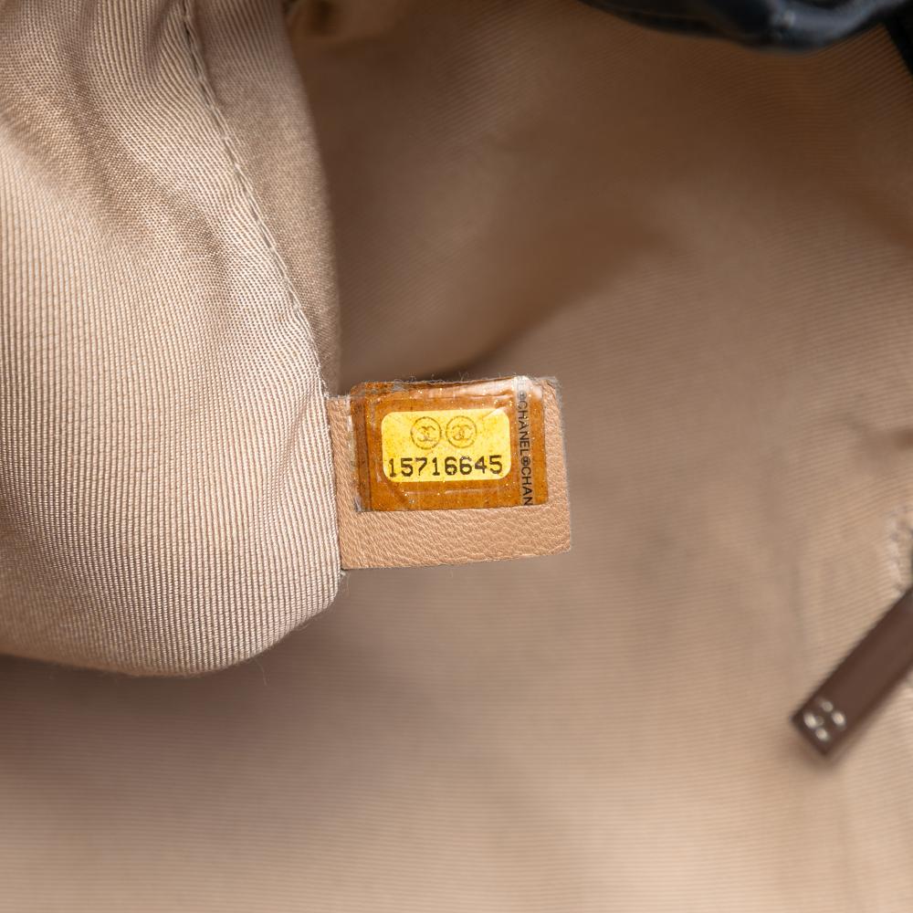 Chanel AB Chanel Black Caviar Leather Leather CC Quilted Caviar Expandable Tote Italy