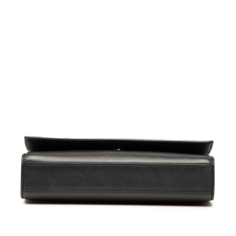 Saint Laurent B Saint Laurent Black Calf Leather Small skin Star Monogram Kate Crossbody Italy