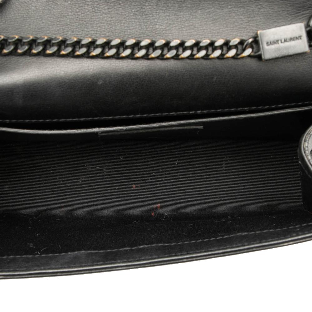 Saint Laurent B Saint Laurent Black Calf Leather Small skin Star Monogram Kate Crossbody Italy