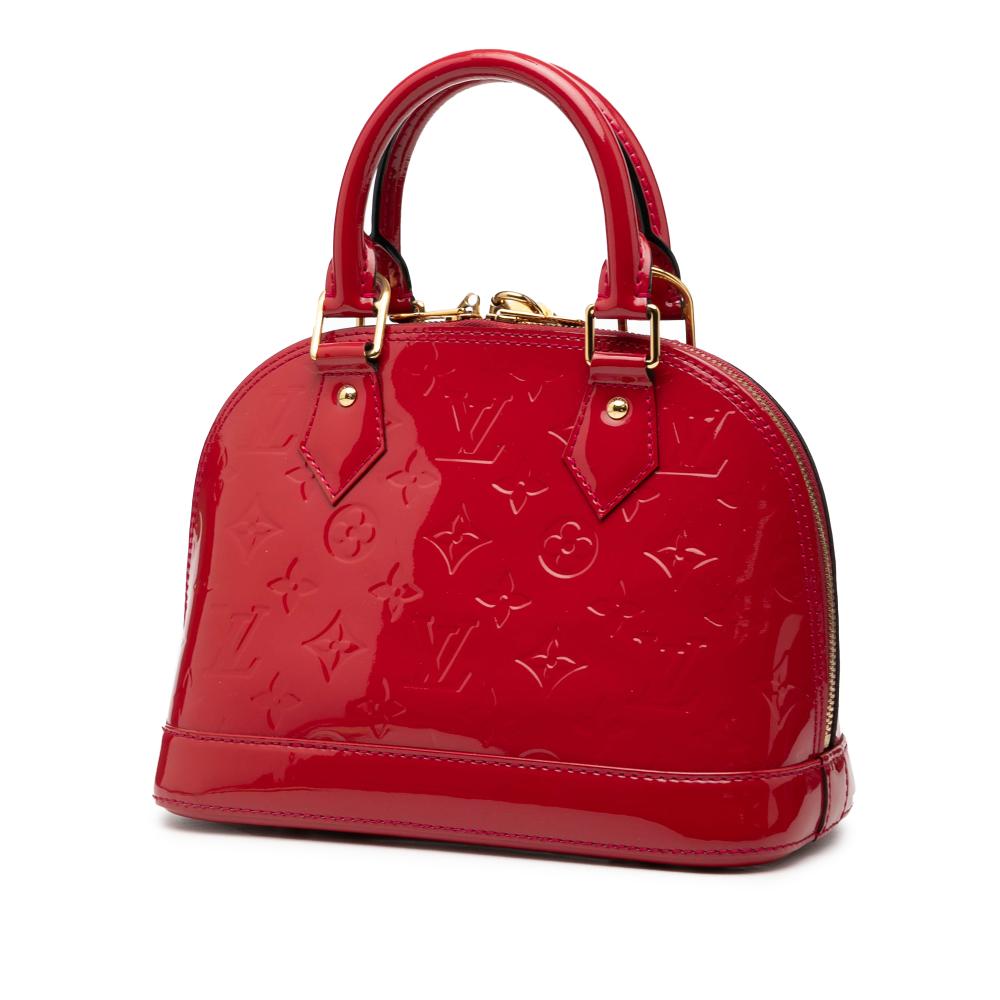 Louis Vuitton AB Louis Vuitton Red Vernis Leather Leather Monogram Vernis Alma BB France