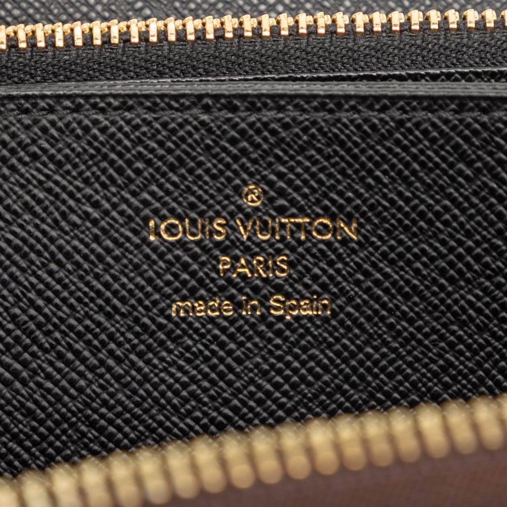 Louis Vuitton B Louis Vuitton Brown Monogram Canvas Fabric Monogram Giant Reverse Zippy Long Wallet Spain