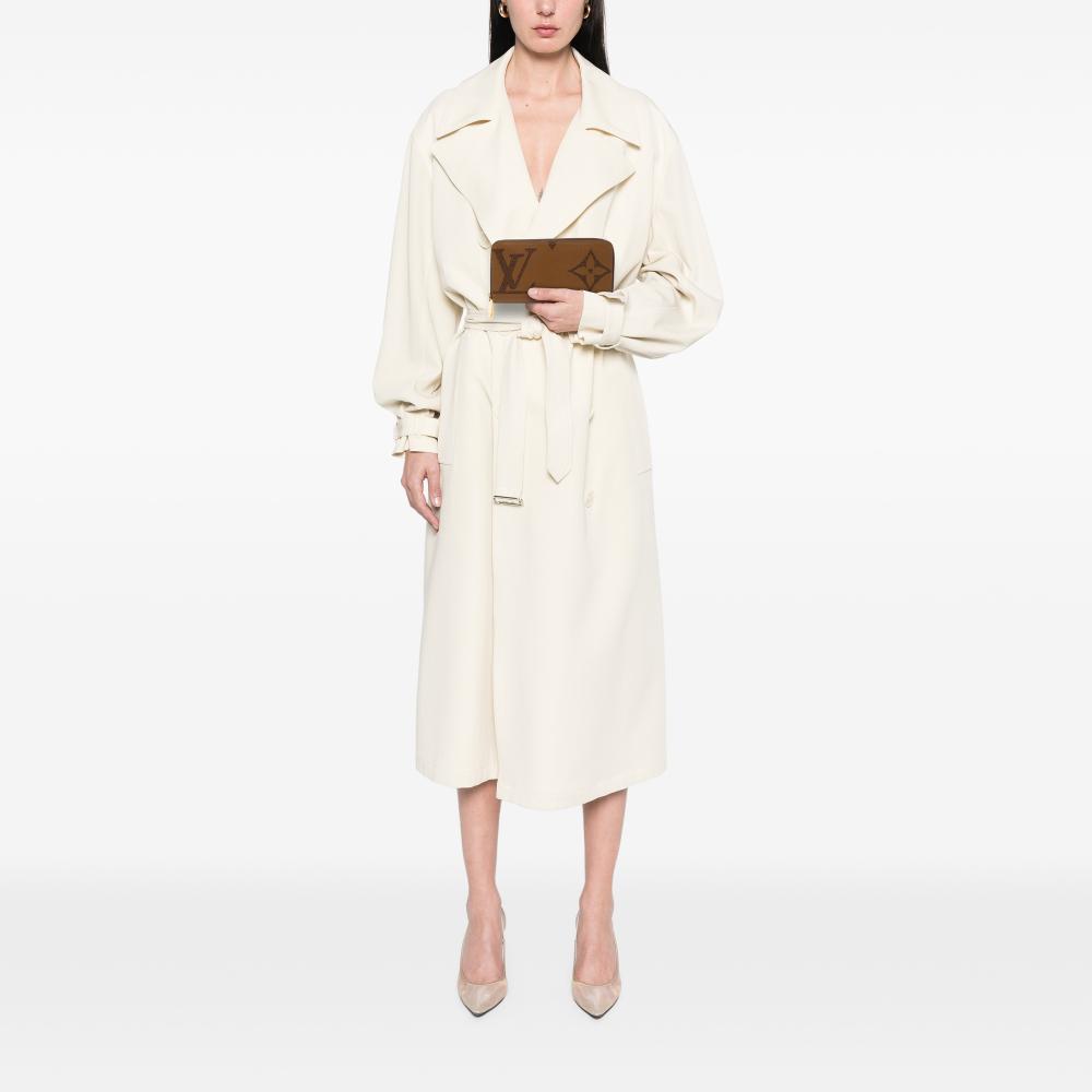 Louis Vuitton B Louis Vuitton Brown Monogram Canvas Fabric Monogram Giant Reverse Zippy Long Wallet Spain