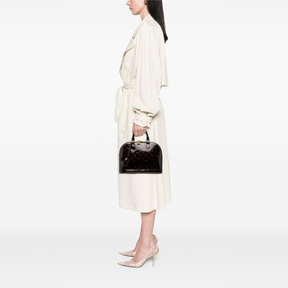 Louis Vuitton B Louis Vuitton Purple Vernis Leather Leather Monogram Vernis Alma PM France