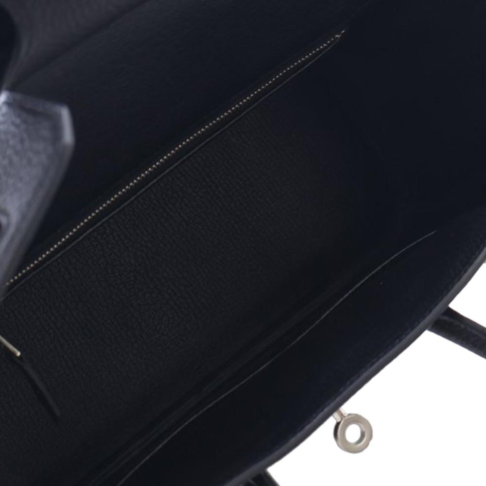 Hermès AB Hermès Black Calf Leather Togo Birkin Retourne 25 France