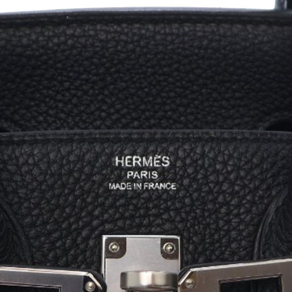 Hermès AB Hermès Black Calf Leather Togo Birkin Retourne 25 France
