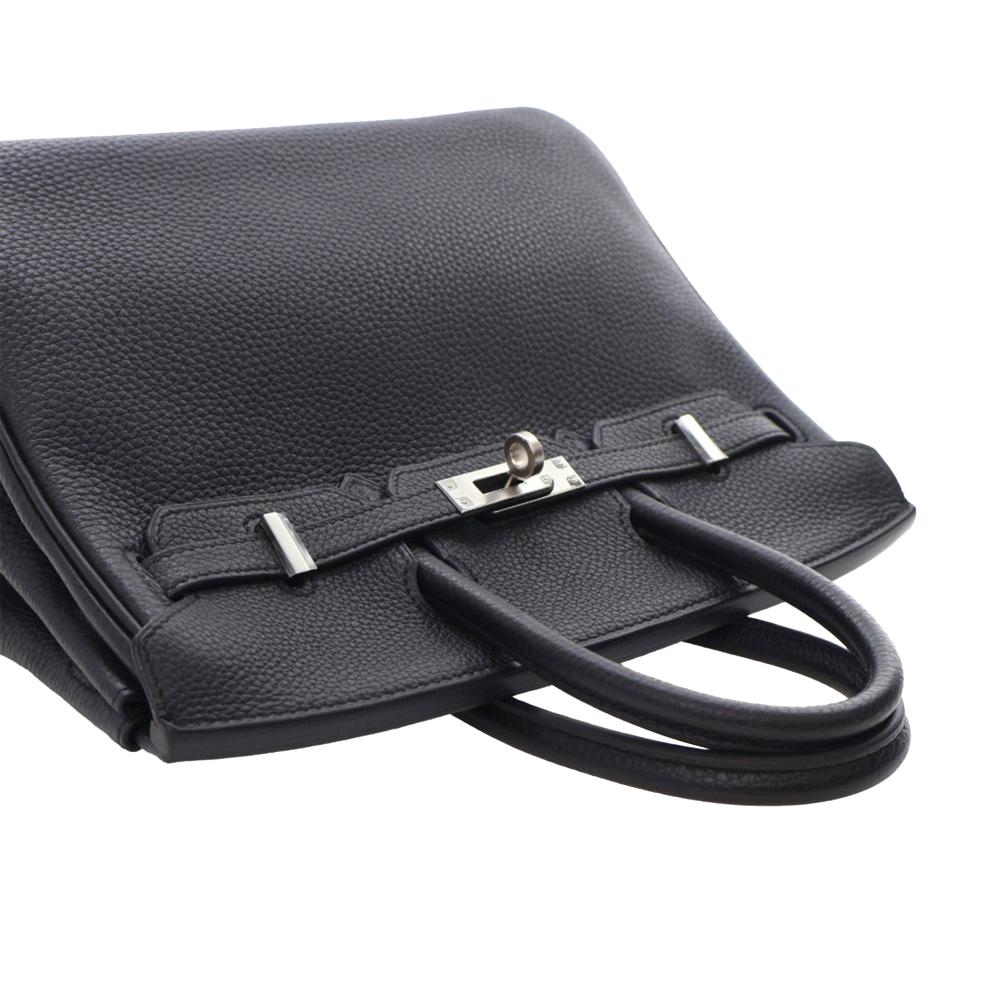 Hermès AB Hermès Black Calf Leather Togo Birkin Retourne 25 France
