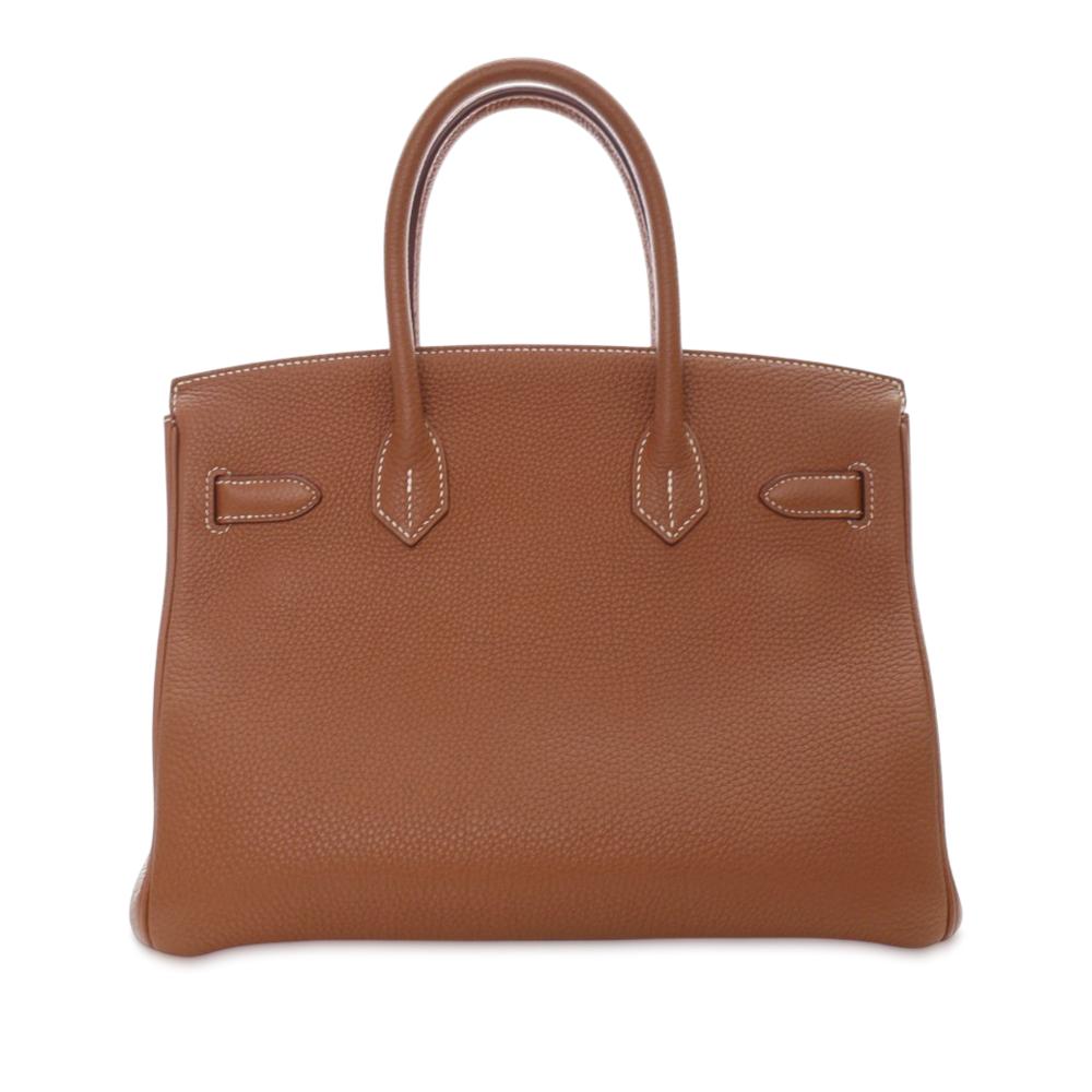 Hermès AB Hermès Brown Calf Leather Togo Birkin Retourne 30 France