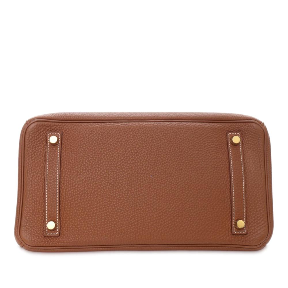 Hermès AB Hermès Brown Calf Leather Togo Birkin Retourne 30 France