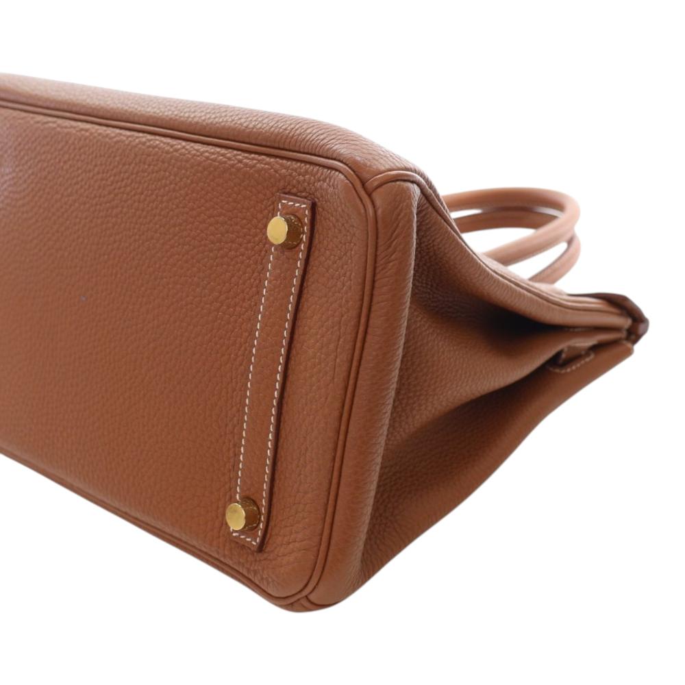 Hermès AB Hermès Brown Calf Leather Togo Birkin Retourne 30 France