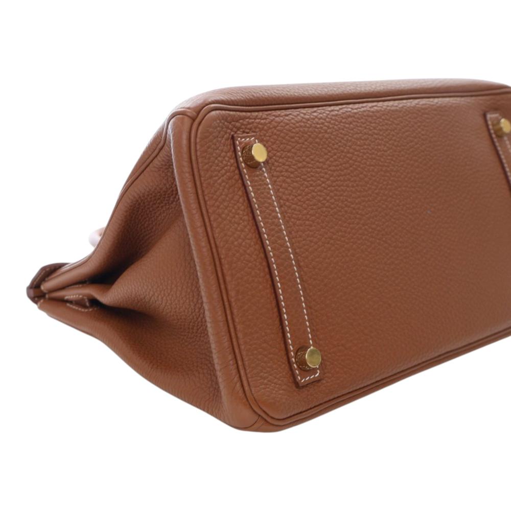 Hermès AB Hermès Brown Calf Leather Togo Birkin Retourne 30 France