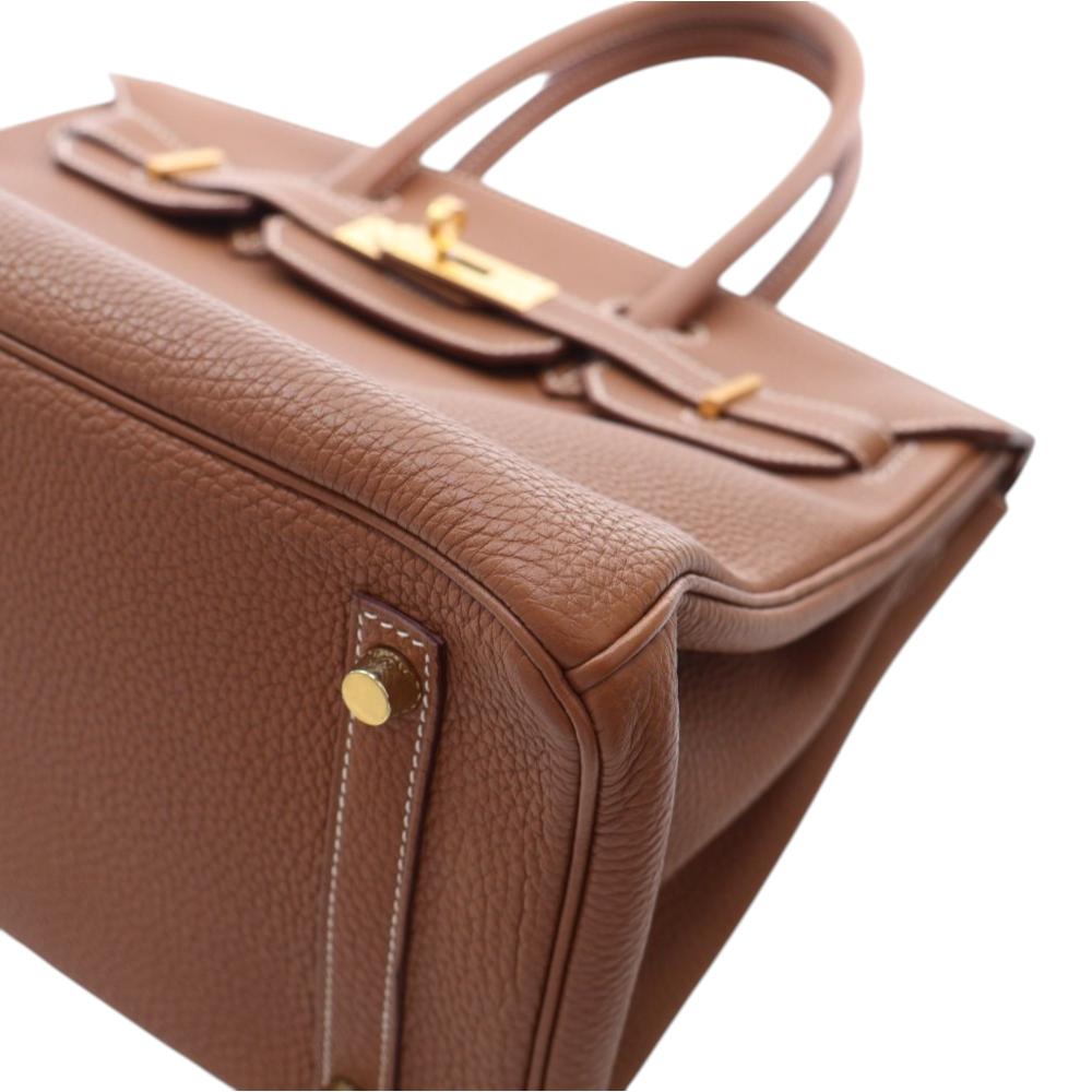 Hermès AB Hermès Brown Calf Leather Togo Birkin Retourne 30 France