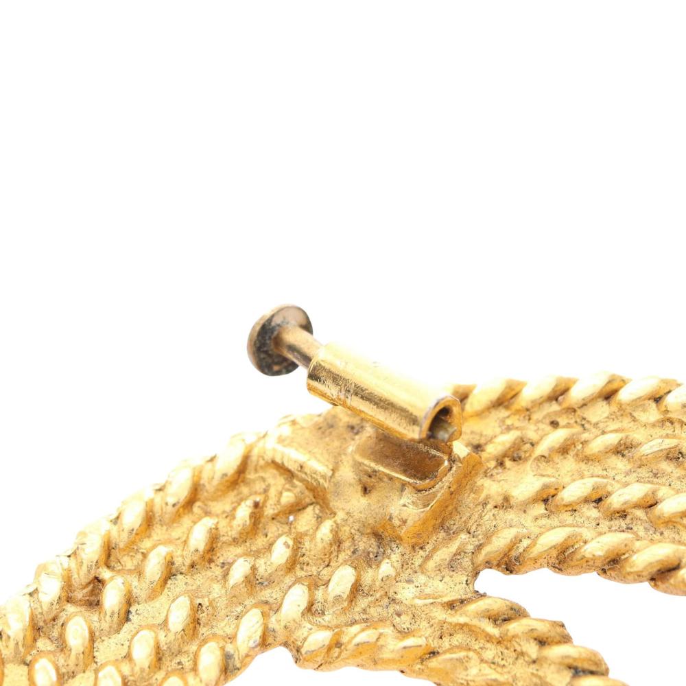 Chanel B Chanel Gold Gold Plated Metal CC Rope Brooch France