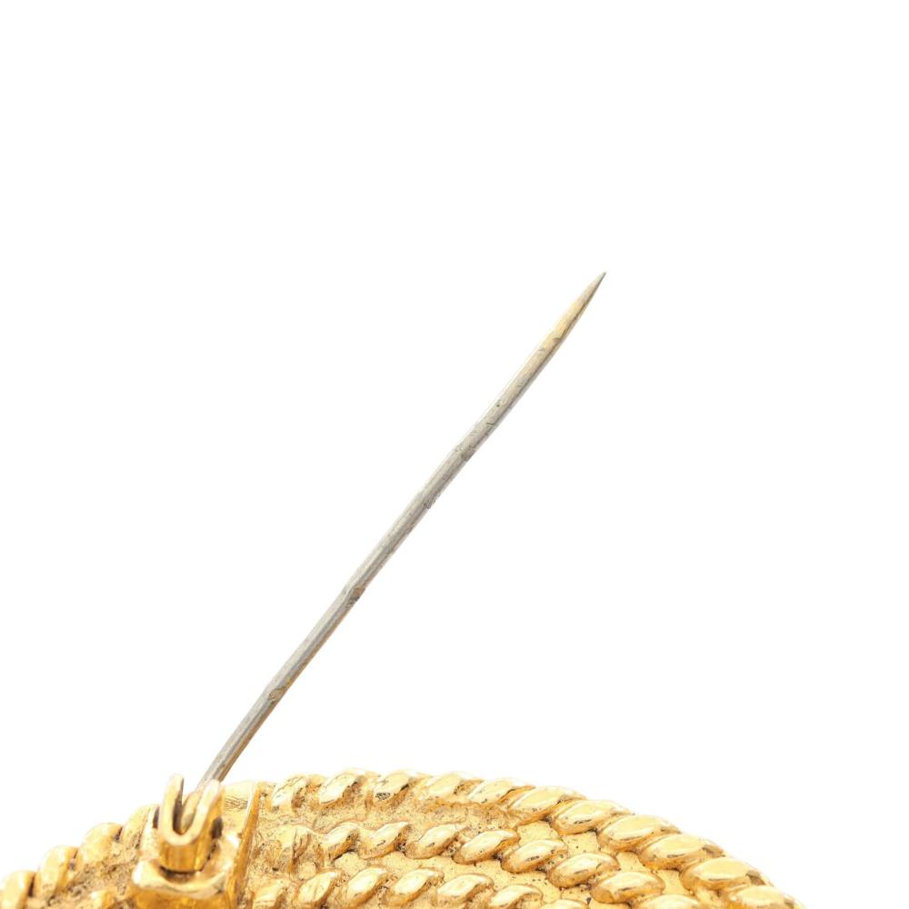 Chanel B Chanel Gold Gold Plated Metal CC Rope Brooch France