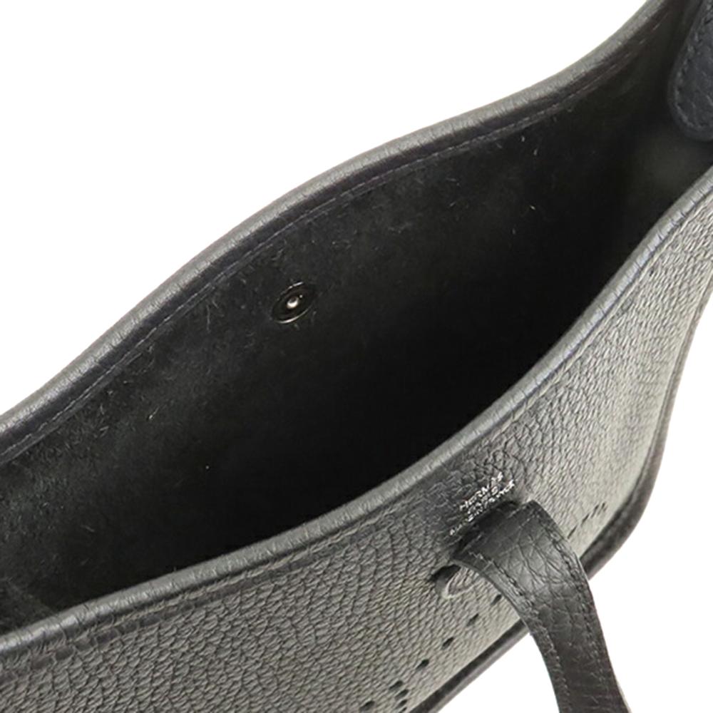 Hermès AB Hermès Black Calf Leather Clemence Evelyne TPM 16 France