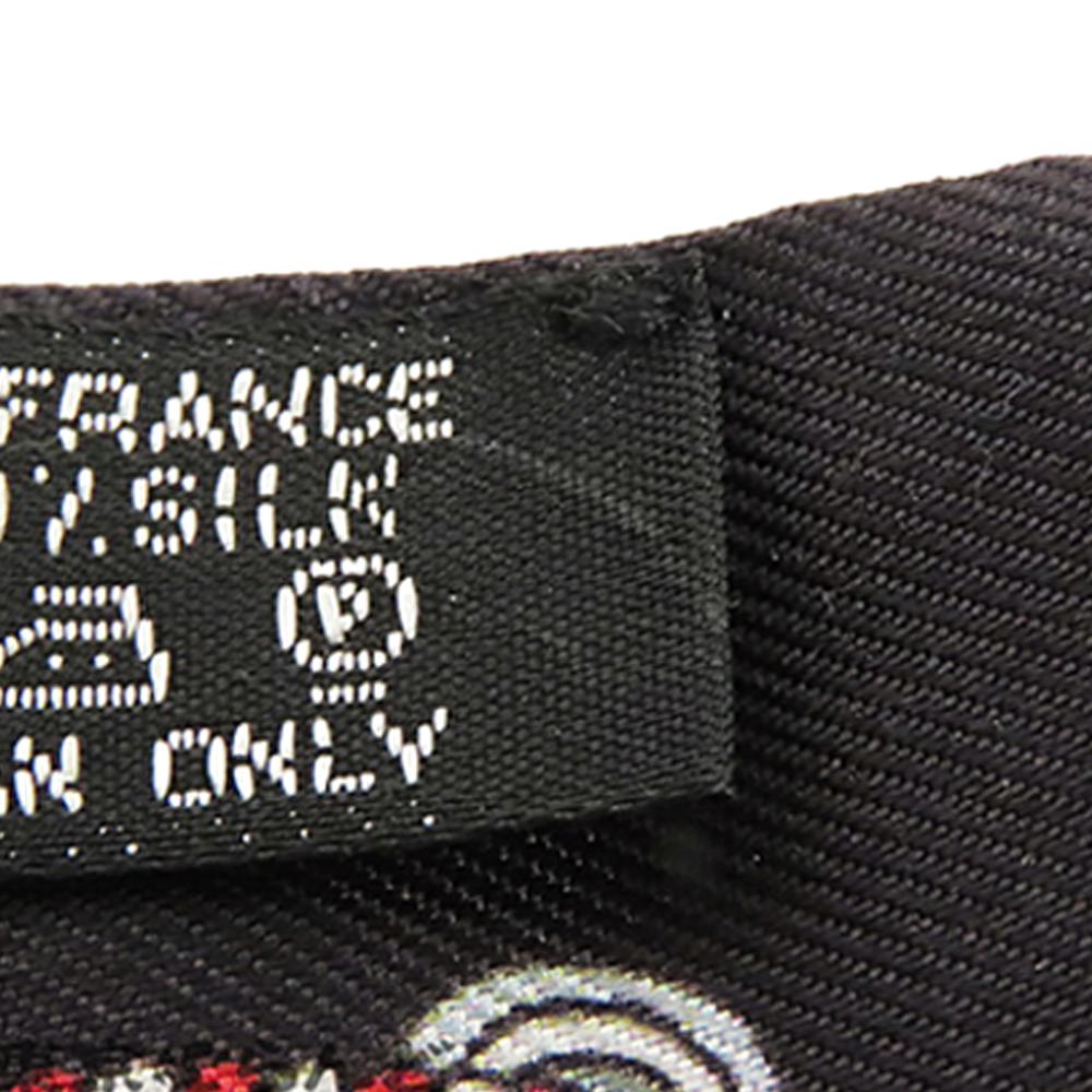 Hermès B Hermès Black Silk Fabric Cordages Twilly Scarf France