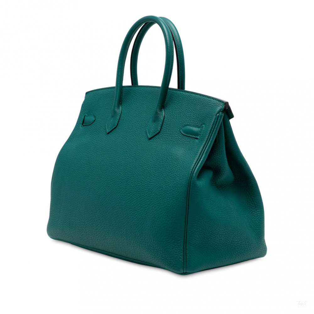 Hermès Birkin 35 Togo Leather Top-Handle Bag Malachite