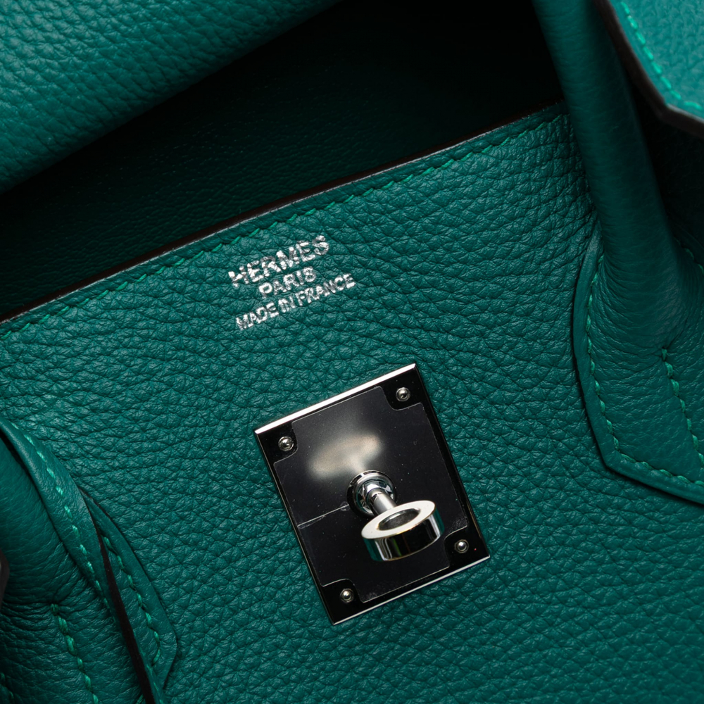 Hermès Birkin 35 Togo Leather Top-Handle Bag Malachite