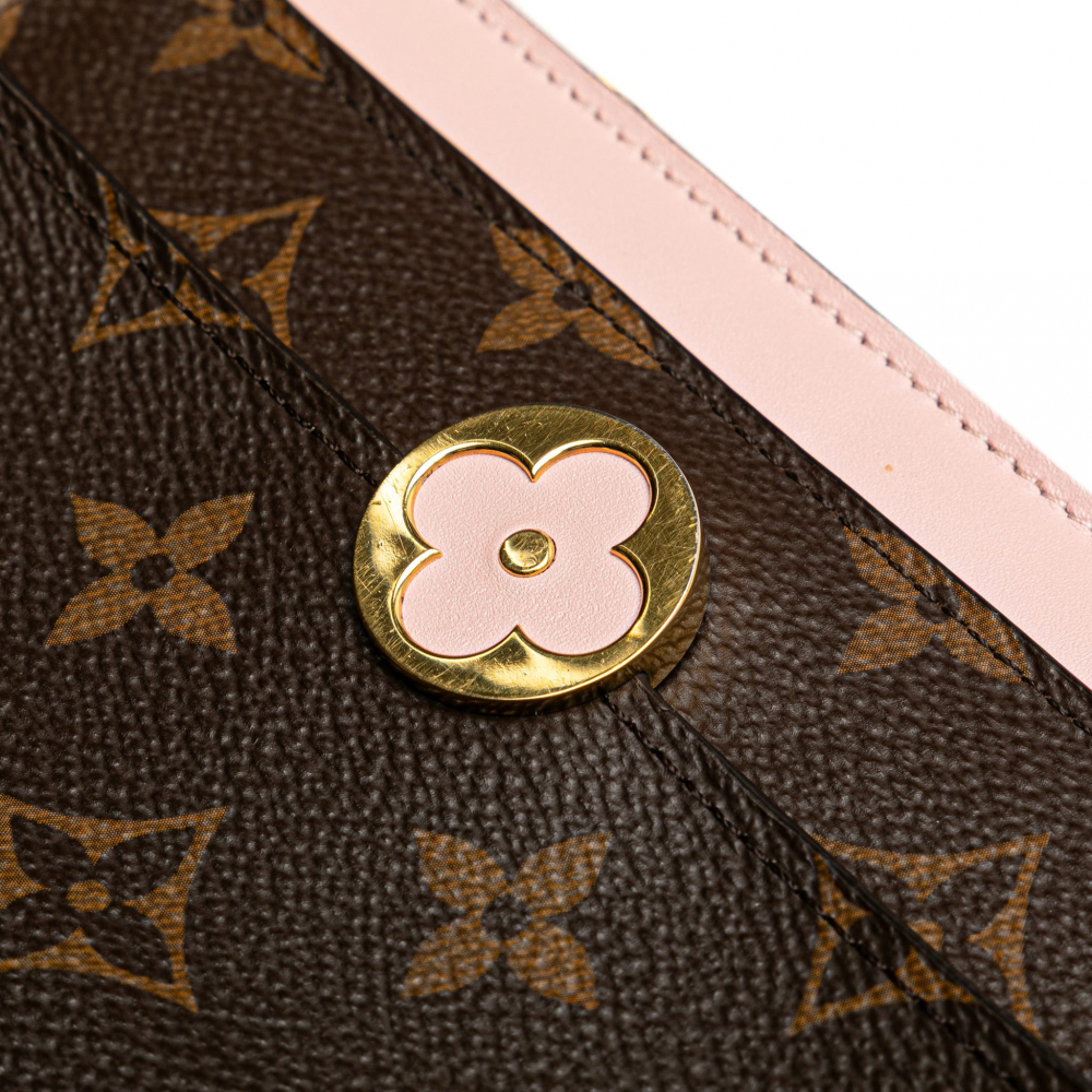 Louis Vuitton Flore Canvas Wallet on Chain Shoulder Bag Monogram